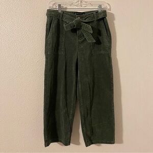 New York & Company Olive Green  Corduroy pants with Belt size 4